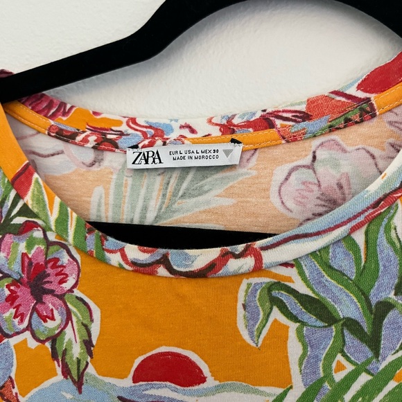 Zara Tropical Dress Size L - Picture 5 of 5